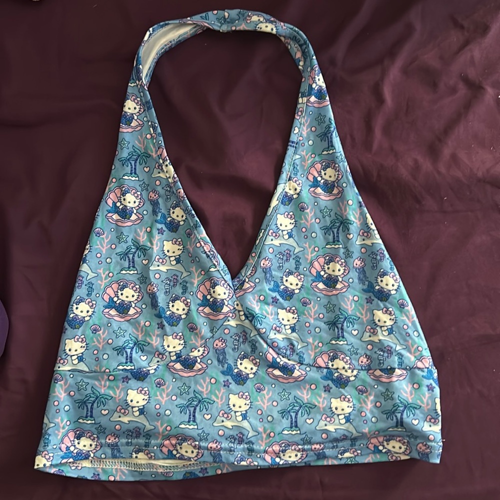 SHEIN hello kitty halter crop top